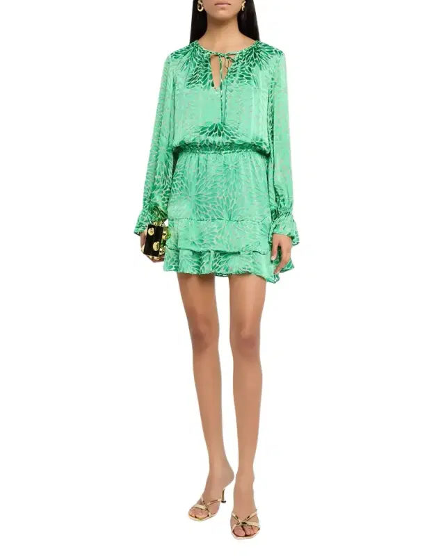 Marianna Floral Silk-Blend Mini Dress