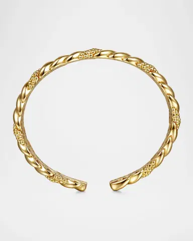 Gabriel & Co 14K Yellow Plain Gold Bujukan Split Bangle Bracelet | Thumbnail 4 Gabriel & Co 14K Yellow Plain Gold Bujukan Split Bangle Bracelet | Thumbnail 4