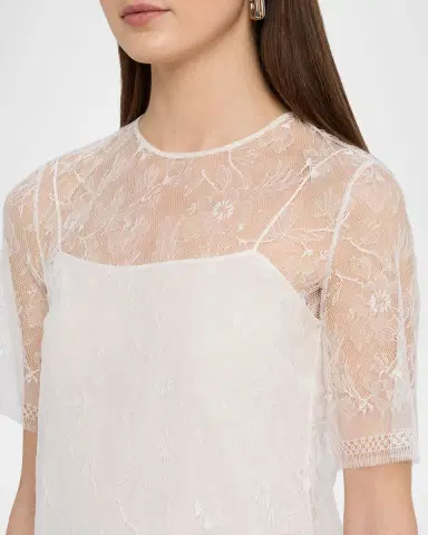 Adam Lippes Dido Floral Lace Tulle Top | Thumbnail 5 Adam Lippes Dido Floral Lace Tulle Top | Thumbnail 5