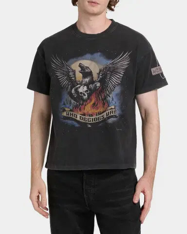 Who Decides War Men's Moon Jersey Graphic T-Shirt | Thumbnail 4 Who Decides War Men's Moon Jersey Graphic T-Shirt | Thumbnail 4