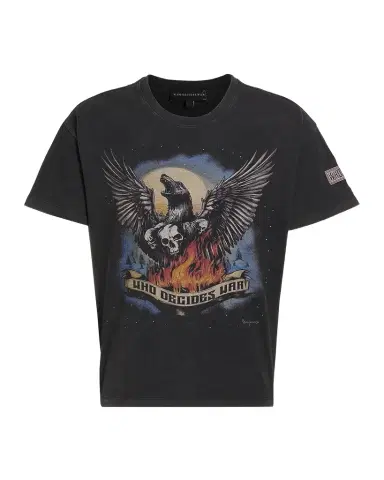 Who Decides War Men's Moon Jersey Graphic T-Shirt | Thumbnail 1 Who Decides War Men's Moon Jersey Graphic T-Shirt | Thumbnail 1