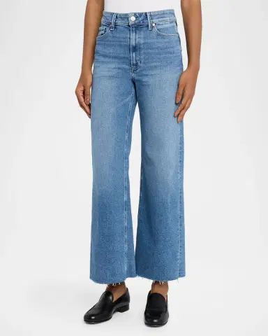 PAIGE Anessa Wide Raw-Hem Jeans | Thumbnail 4 PAIGE Anessa Wide Raw-Hem Jeans | Thumbnail 4