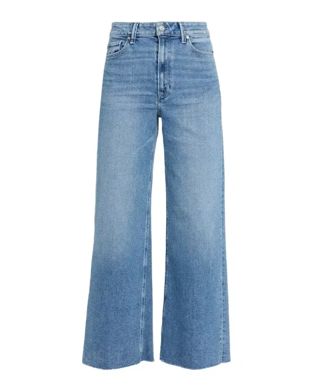 Anessa Wide Raw-Hem Jeans