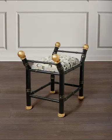 Port 68 Boca Celadon Ocelot-Print Bench | Thumbnail 3