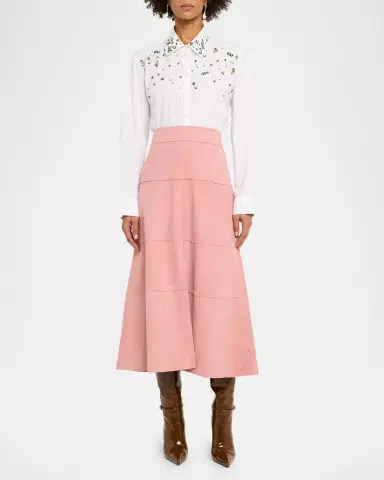 Tanya Taylor Margaux Embellished Button-Front Shirt | Thumbnail 2 Tanya Taylor Margaux Embellished Button-Front Shirt | Thumbnail 2