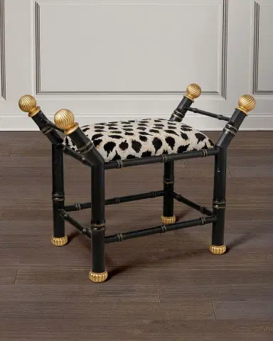 Port 68 Boca Black Ocelot-Print Bench | Thumbnail 2 Port 68 Boca Black Ocelot-Print Bench | Thumbnail 2