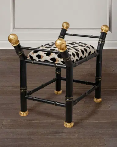 Port 68 Boca Black Ocelot-Print Bench | Thumbnail 3 Port 68 Boca Black Ocelot-Print Bench | Thumbnail 3