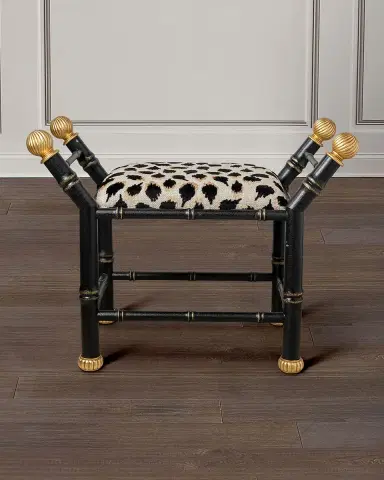 Port 68 Boca Black Ocelot-Print Bench | Thumbnail 1 Port 68 Boca Black Ocelot-Print Bench | Thumbnail 1