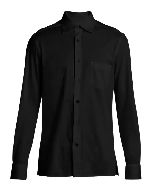 Men's Cotton Jersey Pocket Button-Down Shirt Men's Cotton Jersey Pocket Button-Down Shirt