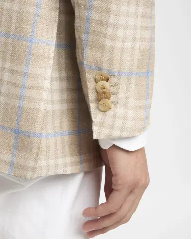 Kiton Men's Plaid Cashmere-Blend Single-Breasted Blazer | Thumbnail 5 Kiton Men's Plaid Cashmere-Blend Single-Breasted Blazer | Thumbnail 5