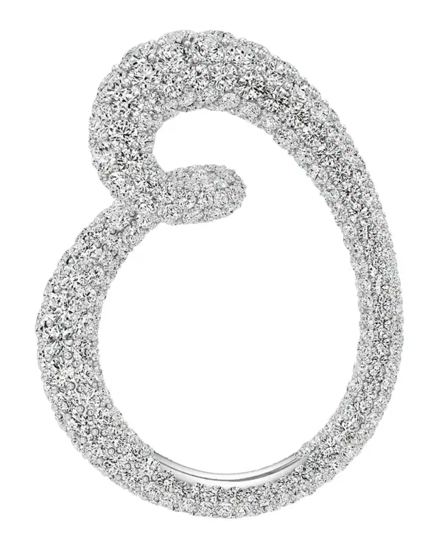 Whirlwind Lab-Grown Diamond Pave Ring in 18K White Gold