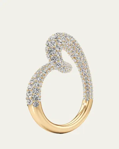 Unsaid Whirlwind Half Lab-Grown Diamond Pave Ring in 18K | Thumbnail 2