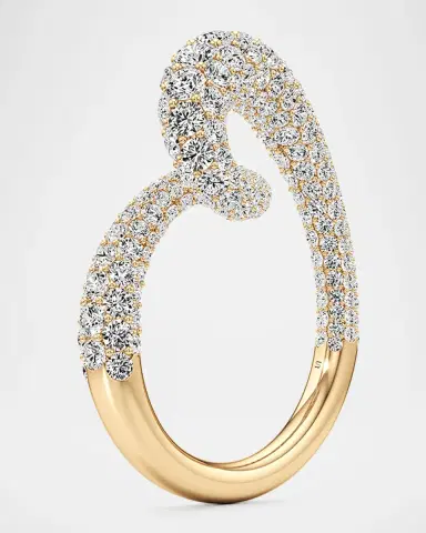 Unsaid Whirlwind Half Lab-Grown Diamond Pave Ring in 18K | Thumbnail 3