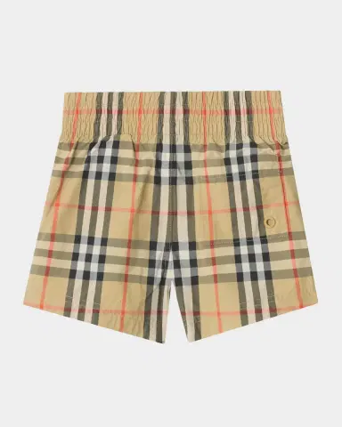 Burberry Boy 's Check Swim Shorts, Size 6M-3 | Thumbnail 2