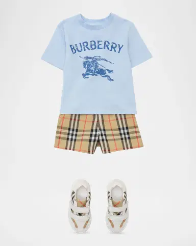 Burberry Boy 's Check Swim Shorts, Size 6M-3 | Thumbnail 3