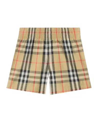 Burberry Boy 's Check Swim Shorts, Size 6M-3 | Thumbnail 1