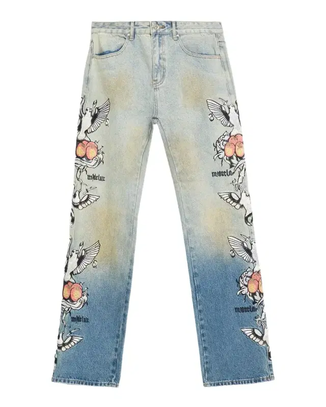 Men 's Dove Embroidered Jeans