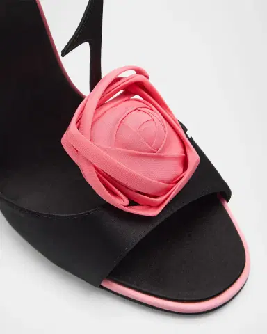 Roger Vivier 100mm Epine Rose T-Strap Satin Sandals | Thumbnail 6 Roger Vivier 100mm Epine Rose T-Strap Satin Sandals | Thumbnail 6