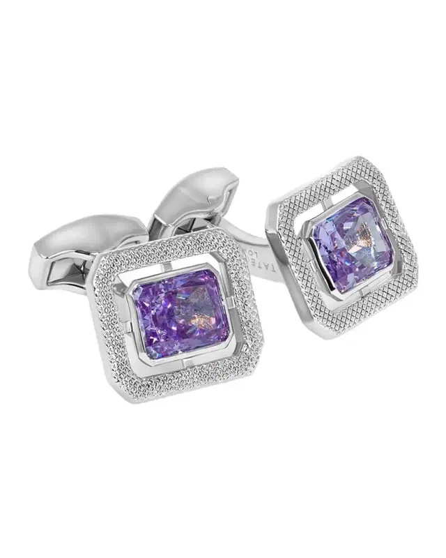 Men 's Halo Rectangular Cufflinks