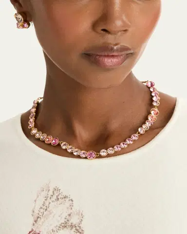 Oscar de la Renta Cascade Rhinestone Necklace | Thumbnail 2 Oscar de la Renta Cascade Rhinestone Necklace | Thumbnail 2