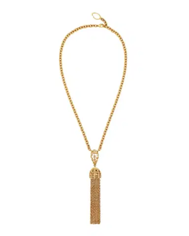 Oscar de la Renta Rattan Chandelier Pendant Necklace | Thumbnail 1