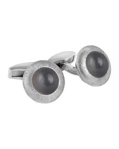 Tateossian Men's Graffiato Moonstone Round Cufflinks | Thumbnail 1 Tateossian Men's Graffiato Moonstone Round Cufflinks | Thumbnail 1