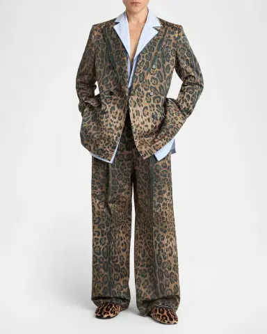 Dolce & Gabbana Men's Cheetah-Print Double-Breasted Blazer | Thumbnail 2 Dolce & Gabbana Men's Cheetah-Print Double-Breasted Blazer | Thumbnail 2