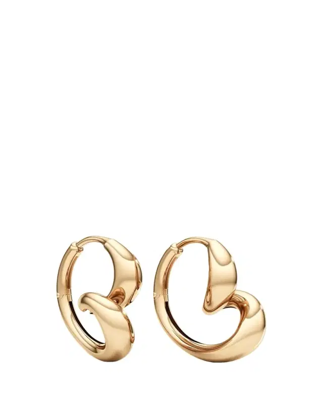 Whirlwind Hoop Earrings in 18K Yellow Gold