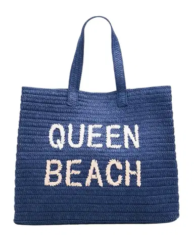 BTB Los Angeles Queen Beach Straw Tote Bag | Thumbnail 1