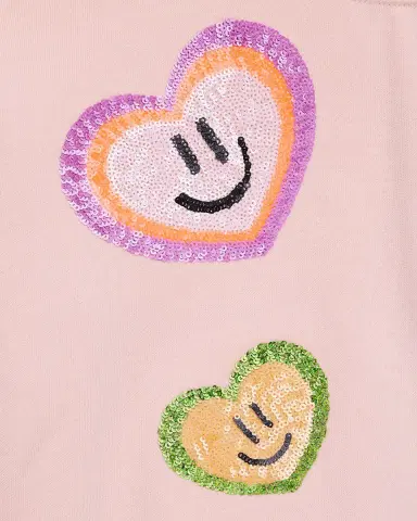 Molo Girl's Miki Heart-Embroidered Cotton Sweatshirt | Thumbnail 2