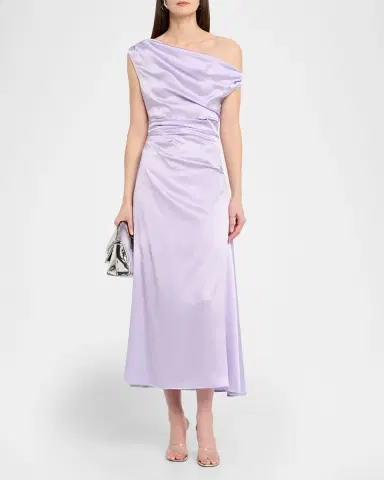 STAUD Phare Silk Midi Dress | Thumbnail 2