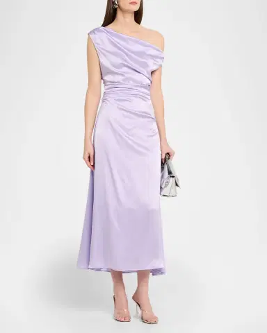 STAUD Phare Silk Midi Dress | Thumbnail 4