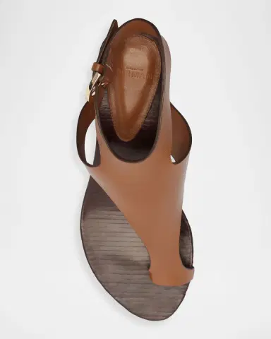 Alexandre Birman Eliah Block 45 mm Leather Block-Heel Sandals | Thumbnail 4