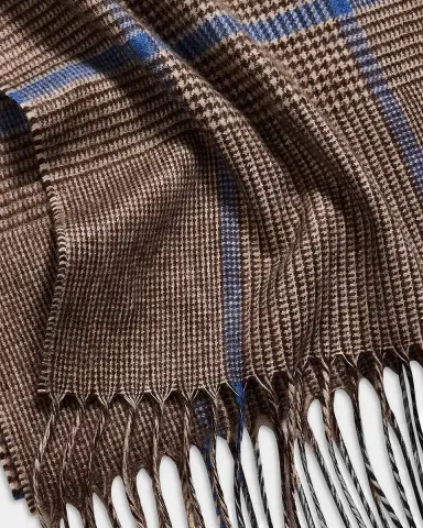 PIACENZA 1733 Men's Illinois Silk and Cashmere Houndstooth Scarf | Thumbnail 3