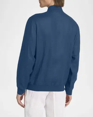 Kiton Men's Linen Full-Zip Blouson | Thumbnail 3 Kiton Men's Linen Full-Zip Blouson | Thumbnail 3