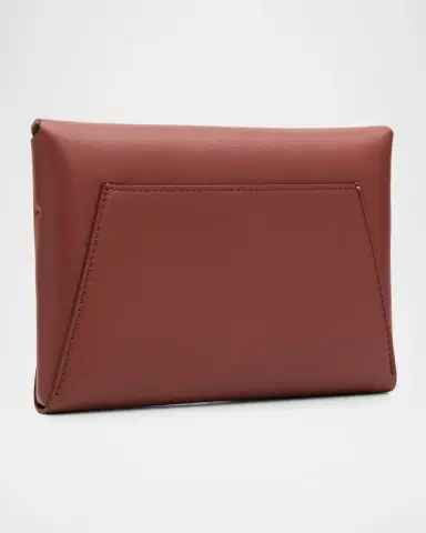 Brunello Cucinelli Leather Envelope Pochette Clutch Bag | Thumbnail 2