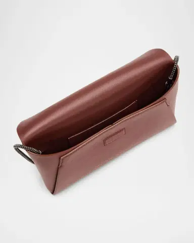 Brunello Cucinelli Leather Envelope Pochette Clutch Bag | Thumbnail 3