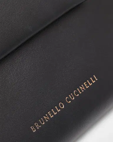 Brunello Cucinelli Leather Envelope Pochette Clutch Bag | Thumbnail 10