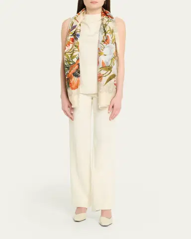 Etro Bohemian Print Cotton & Silk Scarf | Thumbnail 2 Etro Bohemian Print Cotton & Silk Scarf | Thumbnail 2