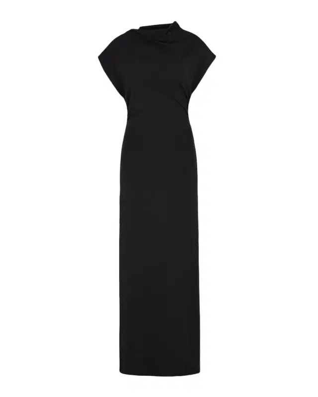 Akyn Studio Lola Asymmetric Fitted Maxi Dress