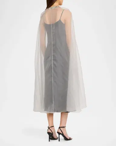 Carolyn Rowan Silk Organza Cape | Thumbnail 2