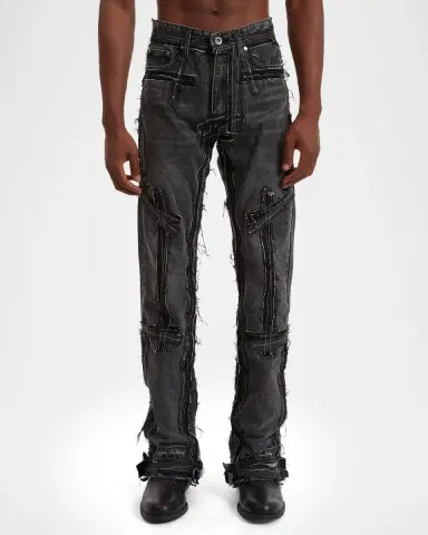 Who Decides War Men's Exposure Patchwork Slim-Fit Jeans | Thumbnail 2 Who Decides War Men's Exposure Patchwork Slim-Fit Jeans | Thumbnail 2