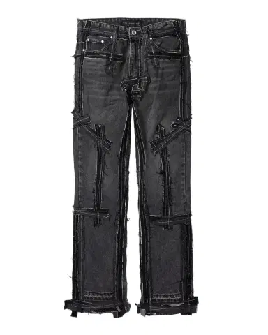Who Decides War Men's Exposure Patchwork Slim-Fit Jeans | Thumbnail 1 Who Decides War Men's Exposure Patchwork Slim-Fit Jeans | Thumbnail 1
