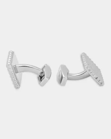 Tateossian Men's Palladium-Plated Diamond Giza Square Cufflinks | Thumbnail 2