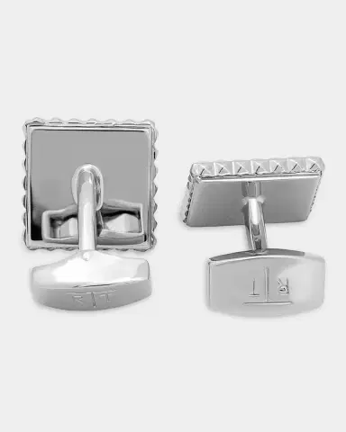 Tateossian Men's Palladium-Plated Diamond Giza Square Cufflinks | Thumbnail 3