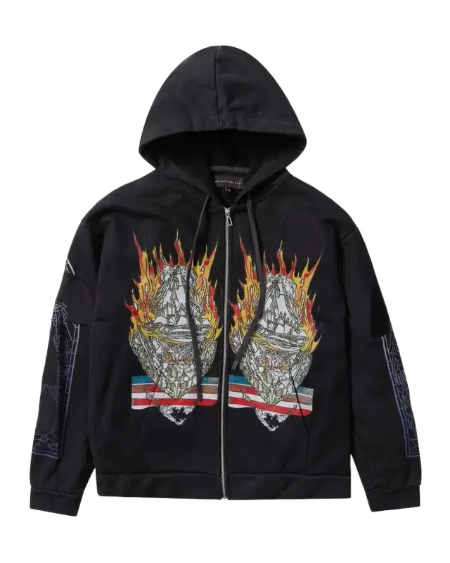 Men's Engulfed Memories Cotton Full-Zip Hoodie