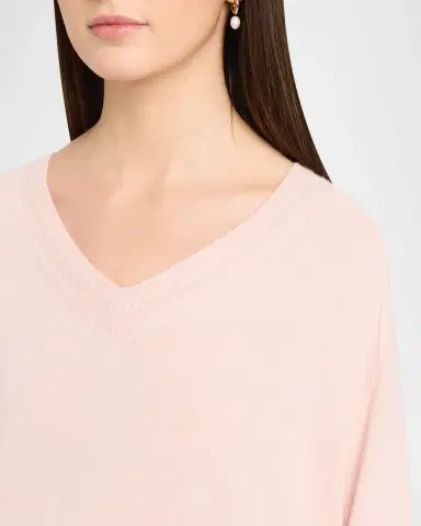 Tanya Taylor Audrey V-Neck Cashmere Sweater | Thumbnail 4