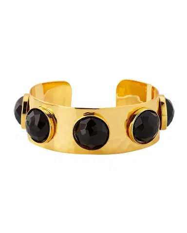 NEST Jewelry Black Onyx Hammered Cuff Bracelet | Thumbnail 1 NEST Jewelry Black Onyx Hammered Cuff Bracelet | Thumbnail 1