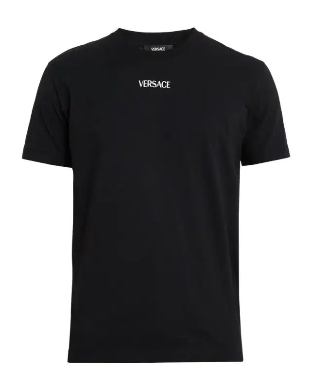 Versace Men 's Cotton Embroidered Logo T-Shirt