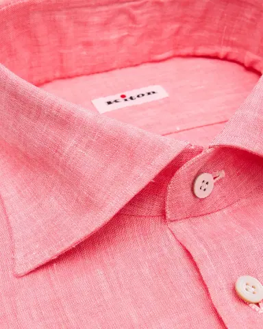 Kiton Men's Linen Button-Down Shirt | Thumbnail 2